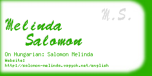 melinda salomon business card